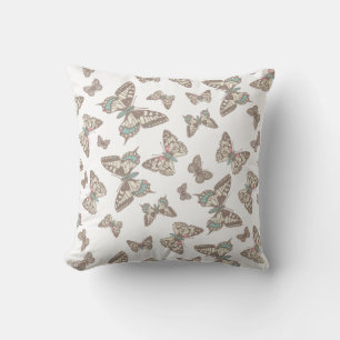 Butterflies graphic pattern pillow