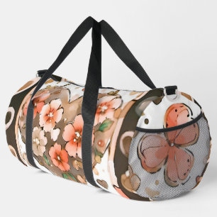 Butterflies, Hearts and Flowers Duffle Bag