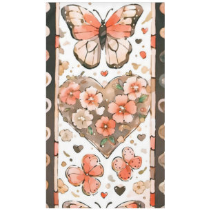 Butterflies, Hearts and Flowers Tablecloth