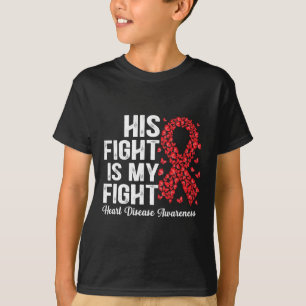 Butterflies His Fight Is My Fight Heart Disease Aw T-Shirt