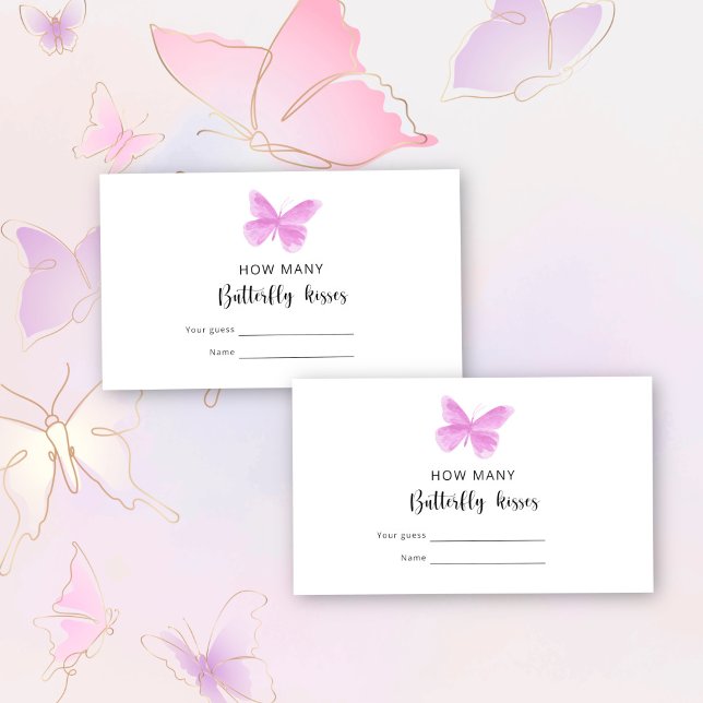 Butterflies - How many butterfly kisses Enclosure Card (Creator Uploaded)