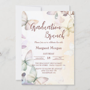 Butterflies I Floral Bridal Brunch Invitation