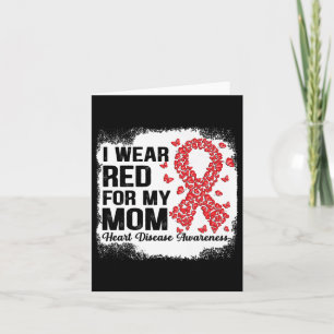 Butterflies I Wear Red For My Mum Heart Disease Aw Card