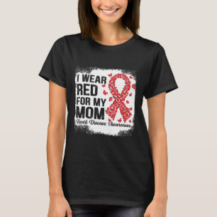 Butterflies I Wear Red For My Mum Heart Disease Aw T-Shirt