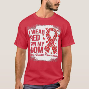 Butterflies I Wear Red For my mum Heart Disease Aw T-Shirt