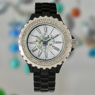 Butterflies Illustration on a Watch