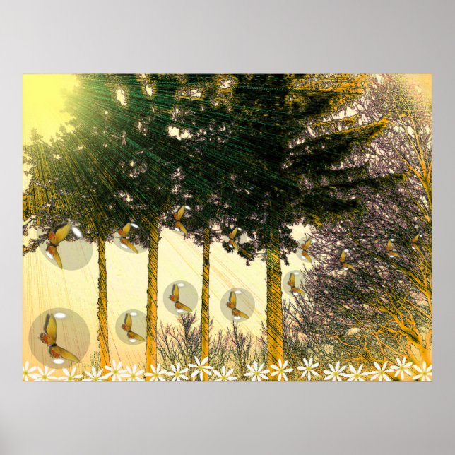 Butterflies in a Bubble Poster (Front)