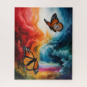 Butterflies in a colorful storm. jigsaw puzzle