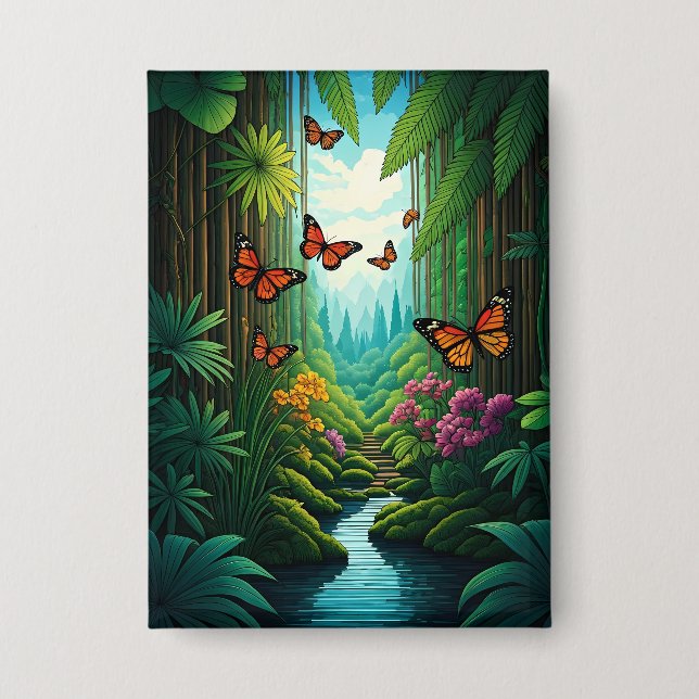 Butterflies in a Lush Jungle (Front)