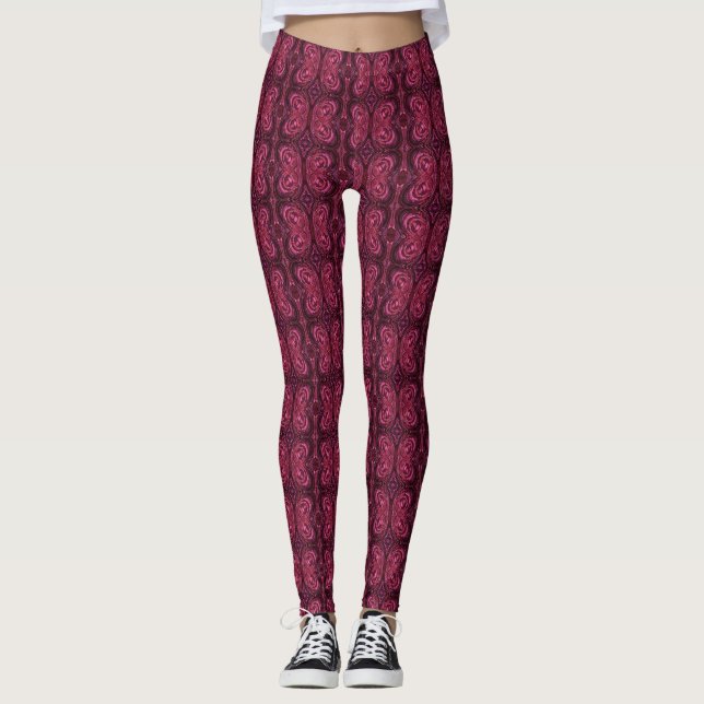 Butterflies in abstract leggings (Front)