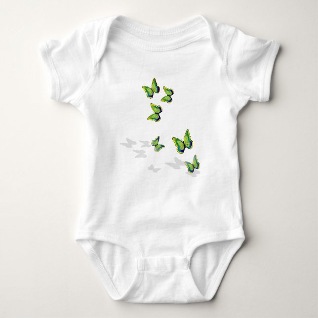 Butterflies in flight baby bodysuit (Front)