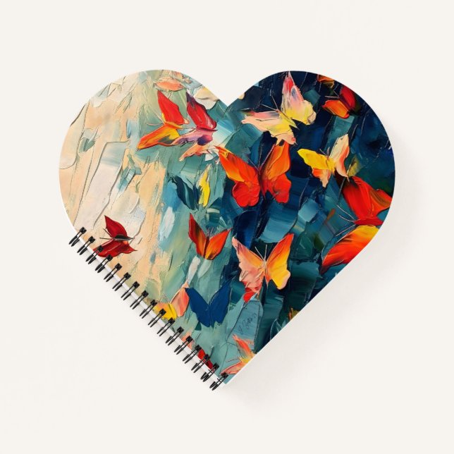 Butterflies in Motion – Expressive Abstract Flight Notebook (Front)