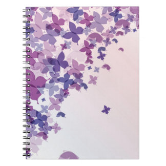 butterflies in purple tones notebook