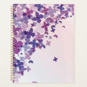 butterflies  in purple tones  planner