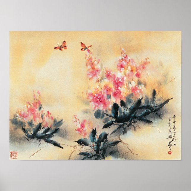 Butterflies in Spring Poster (Front)