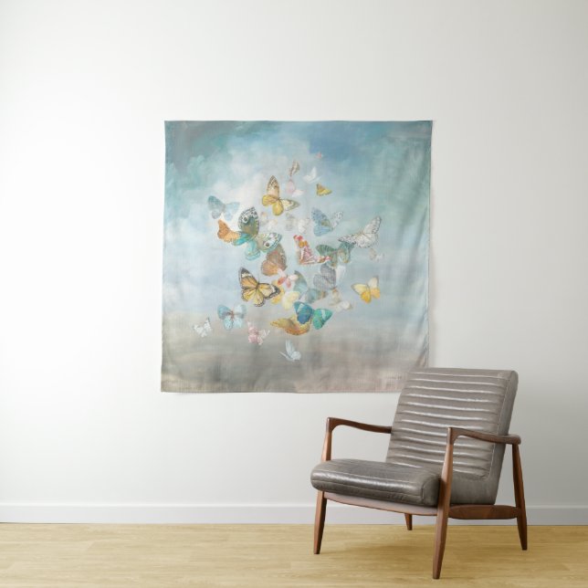 Butterflies in the Clouds Tapestry (In Situ (Horizontal))