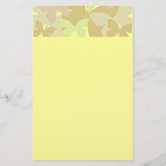 Butterflies in yellows stationery (Front)