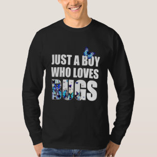 butterflies just a boy who loves bugs insects T-Shirt