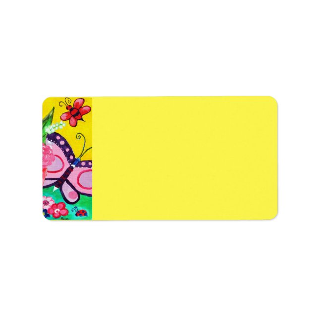 Butterflies & Ladybugs Address Label (Front)