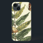 Butterflies & Leaves with Black Frame iPhone 13 Case<br><div class="desc">Butterflies flutter through the air,  landing on leaves in this botanical scene by Megan Meagher. A black frame contains the action. Put this peaceful painting on your wall today!</div>