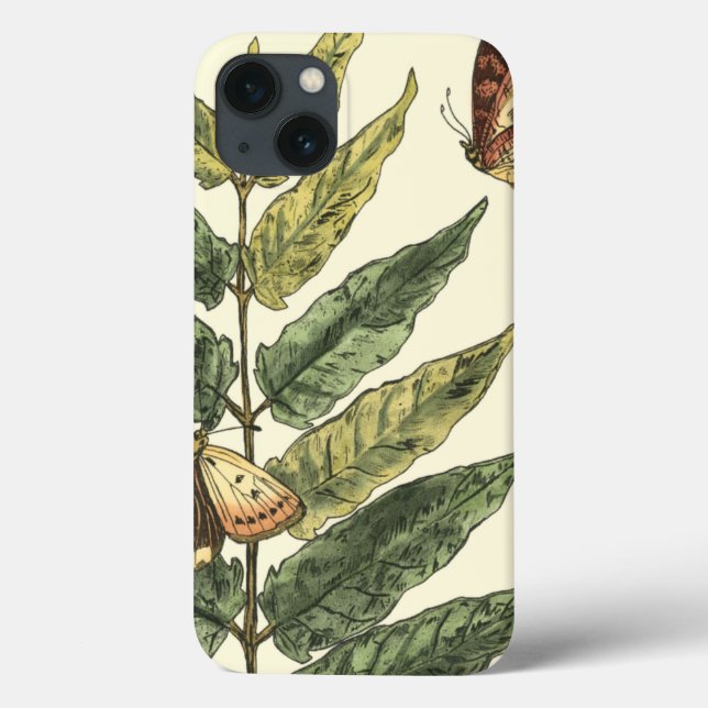 Butterflies & Leaves with Black Frame Case-Mate iPhone Case (Back)