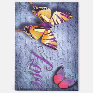 Butterflies love blue magnet