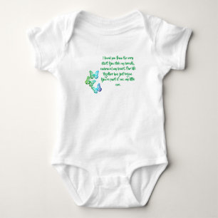 Butterflies, Love Poem for a Newborn Baby Bodysuit
