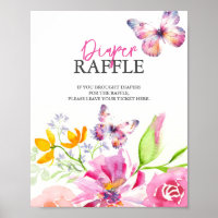 Butterflies & Lullabies Diaper Raffle Baby Shower