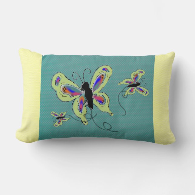 Butterflies Lumbar Cushion (Front)