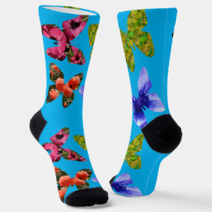 Butterflies Made From Flowers, Crew Socks