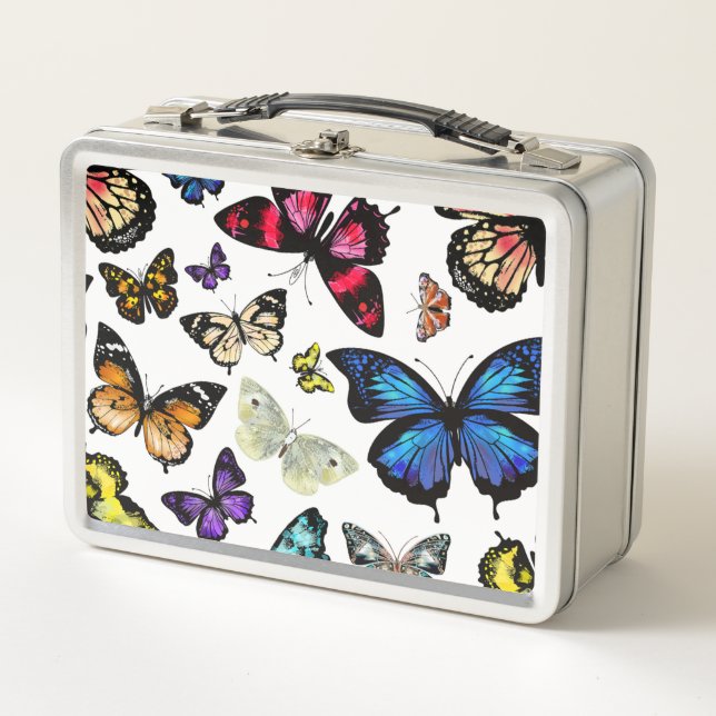 Butterflies Metal Lunch Box (Front)