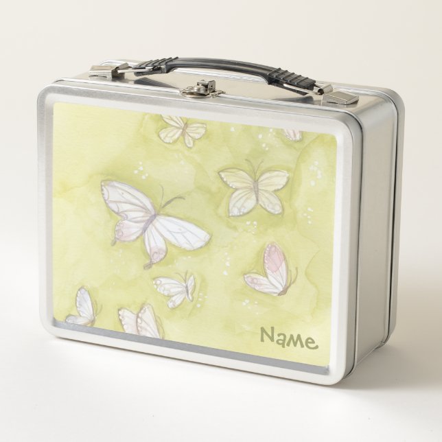 Butterflies Metal Lunch Box (Front)