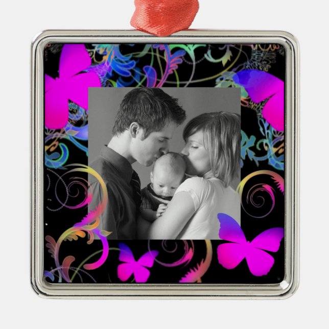 Butterflies Metal Tree Decoration (Front)