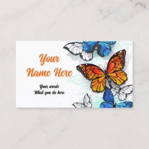 Butterflies Morpho and Monarchs Business Card