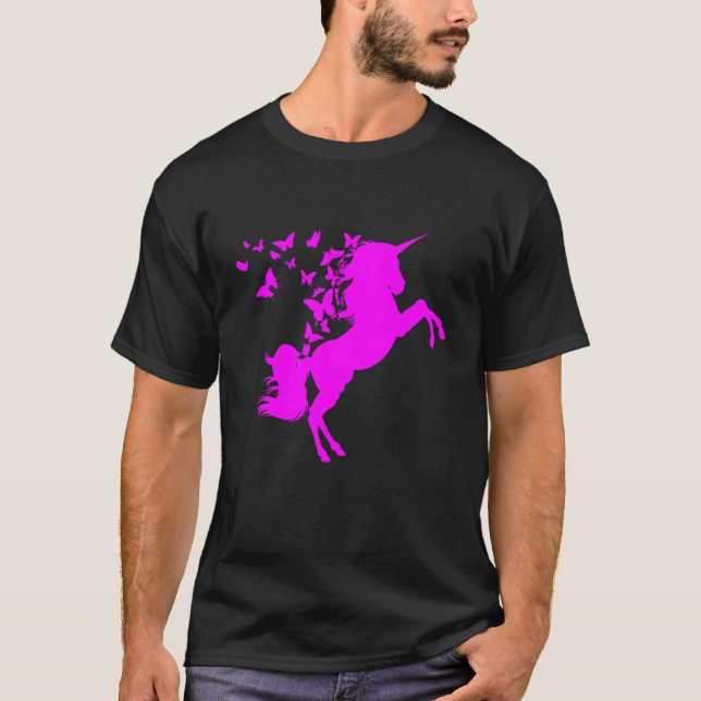 Butterflies N Unicorns Magical Fairies T-Shirt (Front)