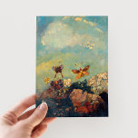 Butterflies | Odilon Redon Postcard<br><div class="desc">Butterflies (1910) by French artist Odilon Redon. Original fine art painting is oil on canvas depicting colourful abstract butterflies against a blue sky background. 

Use the design tools to add custom text or personalise the image.</div>