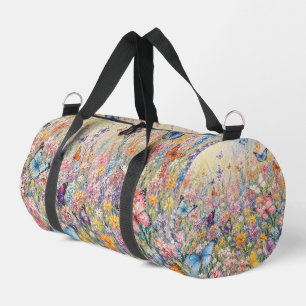 Butterflies of Paradise – A Colourful Wildflower Duffle Bag