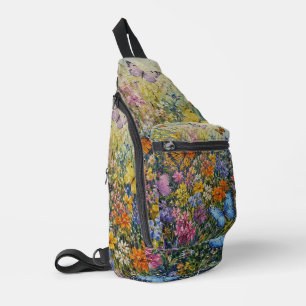 Butterflies of Paradise – A Colourful Wildflower Sling Bag