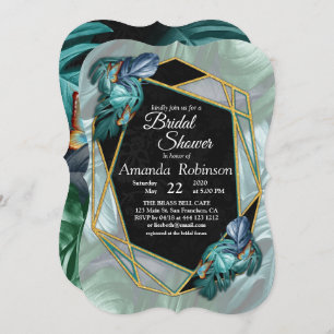 Butterflies of Paradise/Tropical Turquoise Splash Invitation