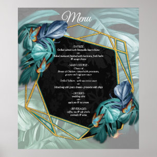 Butterflies of Paradise/Tropical Turquoise Splash Poster