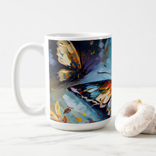 Butterflies Oil Painting Style design 2 Coffee Mug