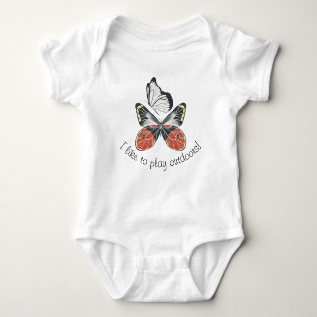 Butterflies on a Baby Bodysuit (Front)
