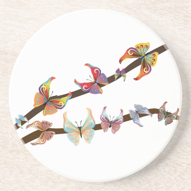 Butterflies on a Branch Coaster (Front)