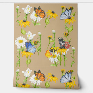 Butterflies on a wallpaper