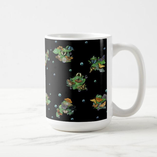 Butterflies on Leaves Coffee Mug (Right)