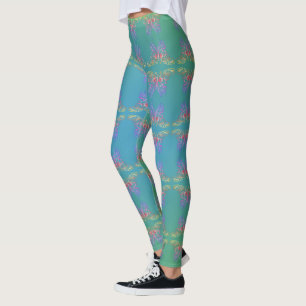 Butterflies on Misty Blue Waters Leggings