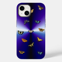 Butterflies on purple rainbow