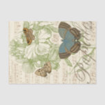 Butterflies on Sheet Music with Floral Design<br><div class="desc">A green floral design and sheet music serves as the background to a trio of butterflies in this piece by Vision Studio. The French word for butterfly, papillon, is emblazoned at the bottom of the piece as well. If you have a strong love of butterflies, nature, or just like surrounding...</div>