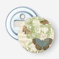 Butterflies on Sheet Music with Floral Design