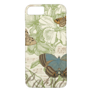 Butterflies on Sheet Music with Floral Design Case-Mate iPhone Case